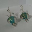 Green Gold Foil Earrings