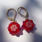 Scarlet Flowers Earrings