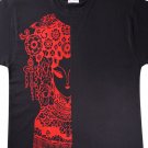 New Chinese Opera Facial Makeup Fashion T-Shirt Men   (Men's Medium)