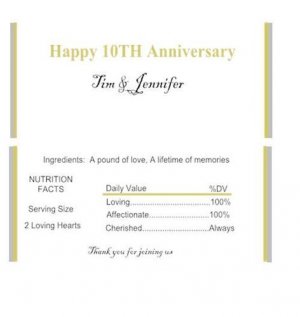 10th Anniversary Hershey Bar Wrapper