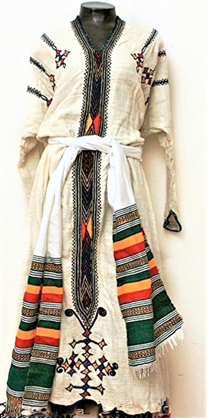 Ethiopian Ethnic Traditional Gonder Habesha Dress. Free shipping for a ...