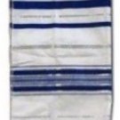 Largest Size Prayer Shawls (Tallit) Blue and Silver