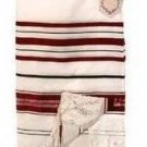 Prayer Shawl (Tallit) Burgundy & Gold trims