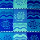Egyptian Cotton Beach Towel "Fish World" (40x70 inches)