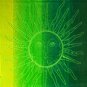Egyptian Cotton Beach Towel "Green Sun" (40x70 inches)