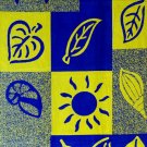 Egyptian Cotton Beach Towel "Ocean Leaves" (40x70 inches)