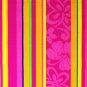 Egyptian Cotton Beach Towel "Floral Stripe" (40x70 inches)