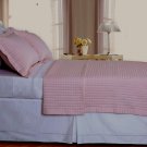 Blush/Pink Checkered Coverlet Set Egyptian cotton 400 Thread count Reversible