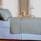 Beige Tan Checkered Coverlet Set Egyptian cotton 400 Thread count Reversible