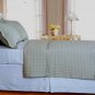 Beige Tan Checkered Coverlet Set Egyptian cotton 400 Thread count Reversible