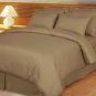 Taupe Damask Stripe Down Alternative 4-pc comforter Set, 100% Egyptian cotton , 600 Thread count