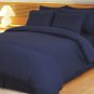 Navy Damask Stripe Down Alternative 4-pc Queen/Full Comforter Set, Egyptian 600 count