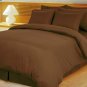 Chocolate Brown Damask Stripe Down Alternative 4-pc Comforter Set, Egyptian 600 count