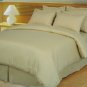 Beige/Tan Damask Stripe Down Alternative 4-pc Comforter Set, Egyptian 600-TC