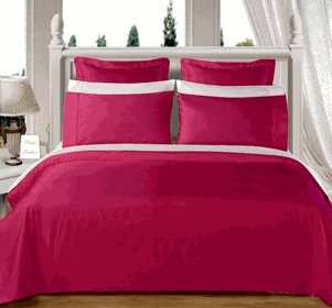 Burgundy Solid Down Alternative 4-pc Comforter Set,100% Egyptian cotton, 550 Thread count
