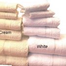 6-PC Luxury Lace Towel Set White/Cream