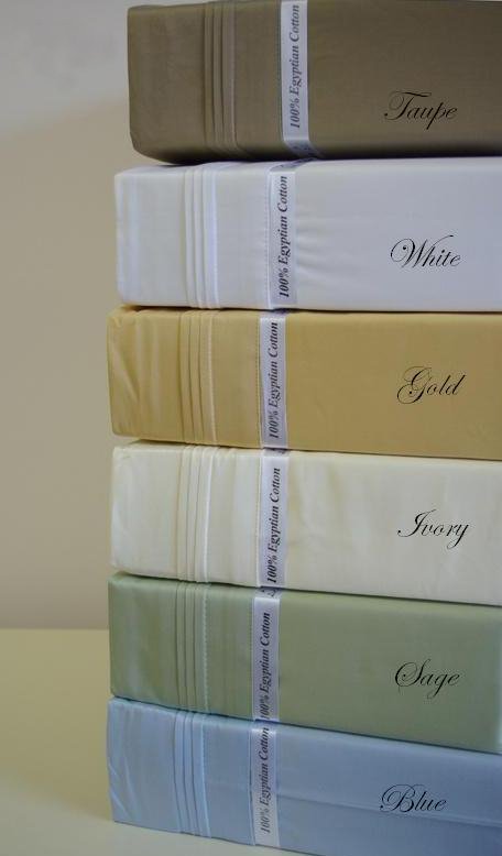 1500 Thread count CalKing Waterbed Solid White Sheet set (unattached)