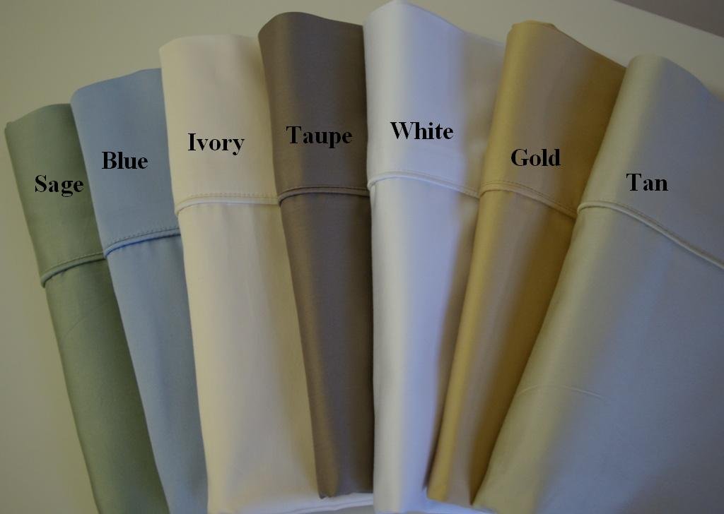 24 Inches Super Deep Pocket Fitted Sheets Calking Size 1000-TC Solid White