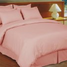King Stripe Pink/Blush Down Alternative Bed in A Bag, 100% Egyptian cotton, 600 Thread count