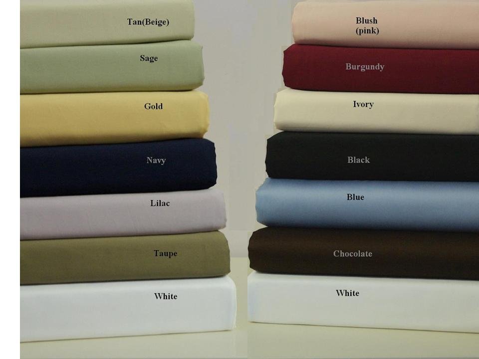 30" Inches Super Deep Fitted Sheets 1000-TC Twin Navy Blue