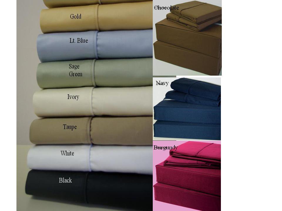 21 inch Super Deep Pockets King Sheet Set Solid Navy Blue