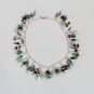 Sterling silver agate charm anklet