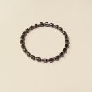 Hematite and clear purple surfer bracelet
