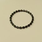 Hematite and pinky brown iridescent surfer bracelet