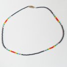 Hematite and multi rainbow necklace