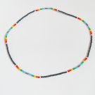 Hematite and multi rainbow stretchy necklace