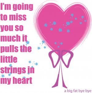 I will miss you so much ... greetings card