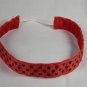Headband Red with Black Dots