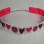 Headband White with Assorted Hearts
