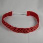 Headband Red with Black Dots