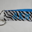 Keyfob Zebra and Turquoise