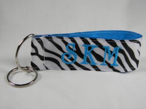 Keyfob Zebra and Turquoise