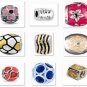 9PCS PRETTY PATTERN CHARMS BEADS SET FITS EUROPEAN BRACELET 33A22
