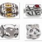 12PCS PRETTY PATTERN  CHARMS BEADS SET FITS EUROPEAN BRACELET  22A25