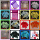 100 Deep Silver jewelry wedding organza gift bags 8x11cm