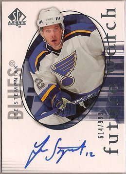 Lee Stempniak 2005-06 SP Authentic Future Watch #212 614/999 AUTO SN RC