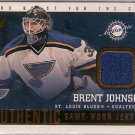 Brent Johnson 2002-03 Pacific Quest for the Cup Jerseys #18 JSY