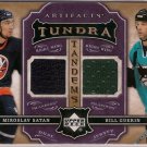 Miroslav Satan Bill Guerin 2007-08 Artifacts Tundra Tandems Purple #TTSG JSY