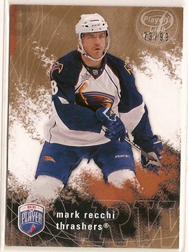 Mark Recchi 2007-08 Be A Player Player's Club #12 73/99 SN