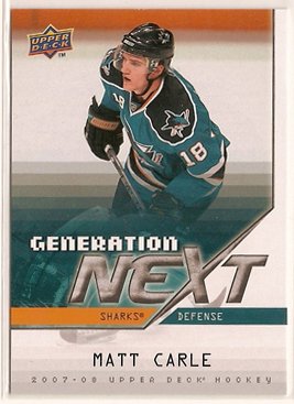 Matt Carle 2007-08 Upper Deck Series 2 Generation Next #GN24