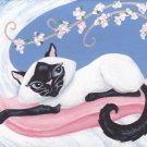 Pam-purrred ACEO Satin Giclee Print Fantasy Cat By Tj