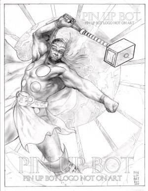 Original Art Commission Custom Made by Pin Up Bot