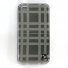 Hard Plastic Design Case for Apple iPhone 4/4S - Gray Check
