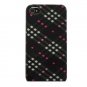 Hard Plastic Design Case for Apple iPhone 4/4S - Black Diagonal Checker