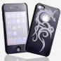 Hard Plastic Dragon Design Back Cover Case for Apple iPhone 4 - Black