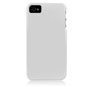 Hard Plastic Glossy Back Cover Case for Apple iPhone 4/4S - White